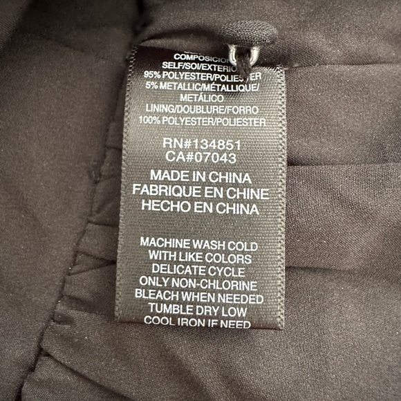 Wayf Cutout Halter Top Medium Blouse Black Metallic Striping Sheer Long Sleeve - Picture 6 of 8